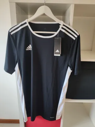 Camiseta Adidas Hombre Talla L Negra/Blanca