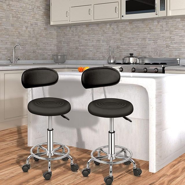 Taburete Giratorio con Respaldo Ajustable