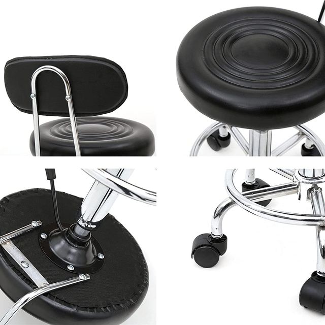 Taburete Giratorio con Respaldo Ajustable