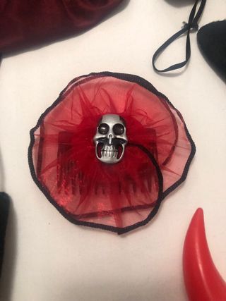 Accesorios Halloween: Diadema cuernos, antifaces,