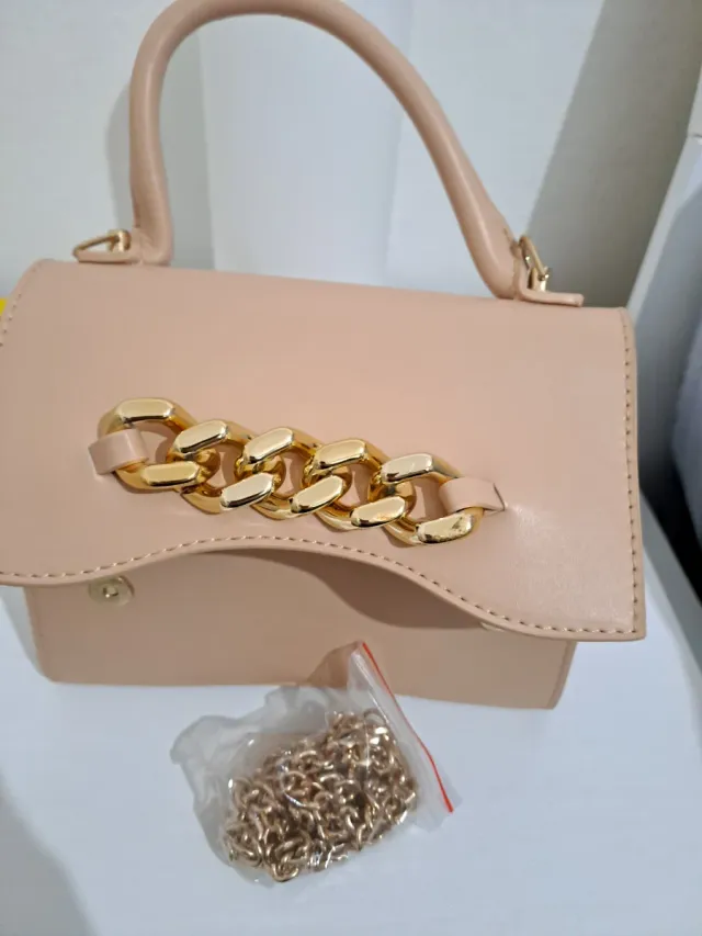 Borsa Primadonna Nude con Catena Oro