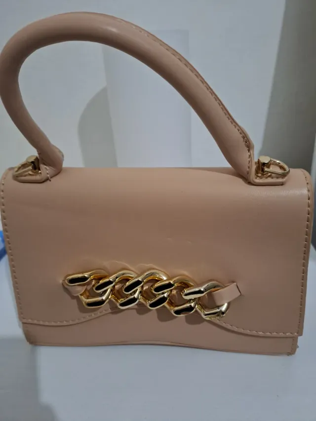 Borsa Primadonna Nude con Catena Oro