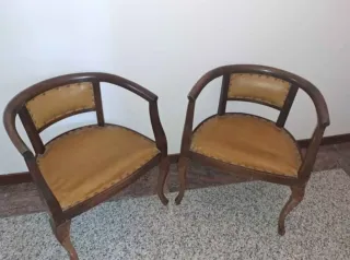 NON SPEDISCO. Coppia poltroncine vintage in pelle
