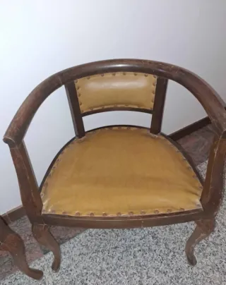 NON SPEDISCO. Coppia poltroncine vintage in pelle