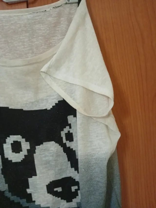 Camiseta perro pixelado degradado