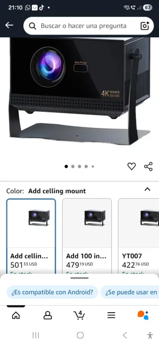 Proyector 4K con Autoenfoque