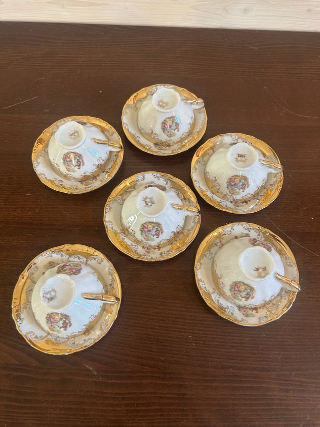 Servizio Tazze Tea Baventhal Oro Bianco