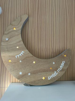Lámpara Luna Adorno Estrellas