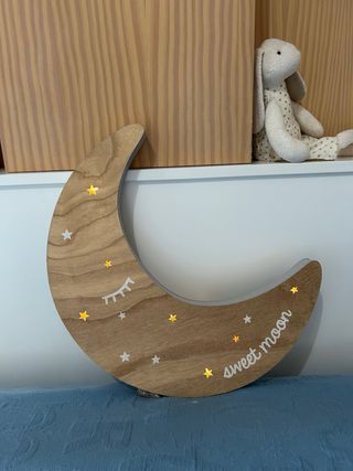 Lámpara Luna Adorno Estrellas