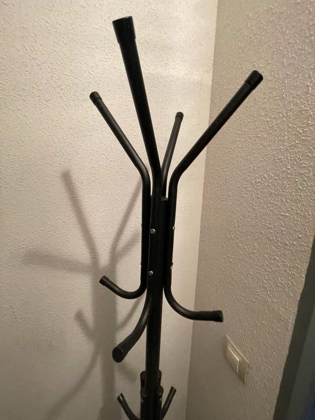 Perchero metal plástico Negro