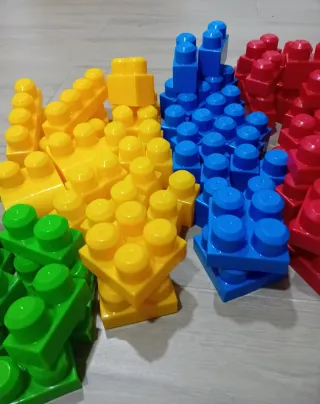 Conjunto Blocos Construção Coloridos