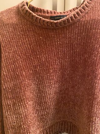 Jersey Zara Rosa Terciopelo