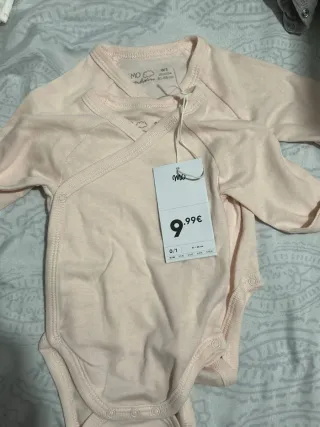 2 bodys bebé rosa MO newborn 0/1