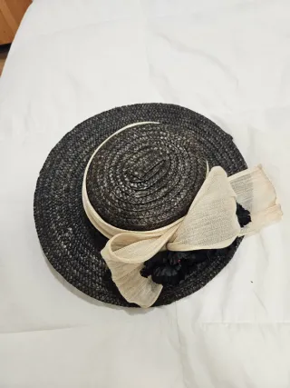 Pamela de boda beige y negra