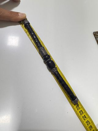 Pulsera Plata de Palo Negra y Plateada