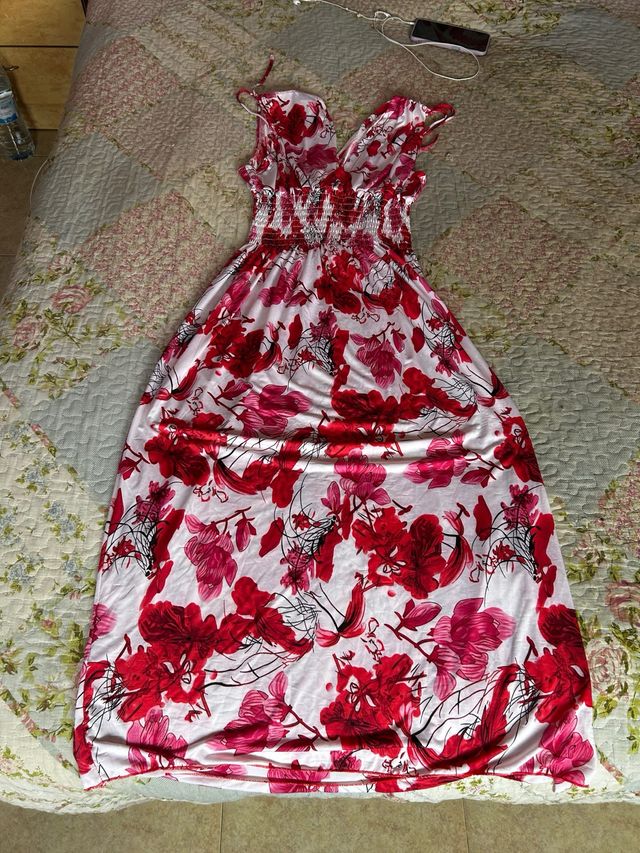 Vestido largo estampado floral