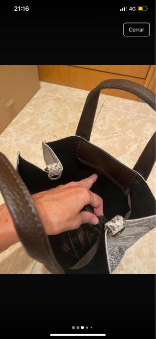 Bolso piel estampado serpiente