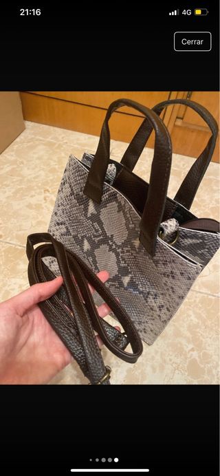 Bolso piel estampado serpiente