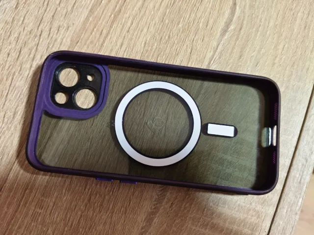 Funda iPhone 14 Morada Transparente