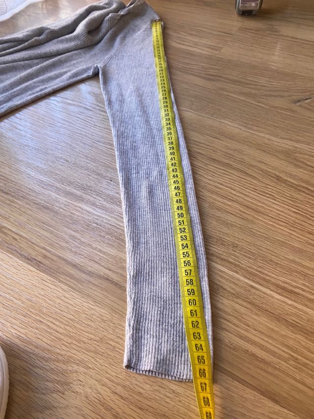 Jersey gris canalé Massimo Dutti mujer