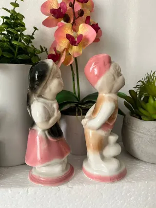 2 Figuras de Porcelana Niñas Antiguas