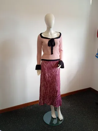 Falda invierno mujer rosa y morada