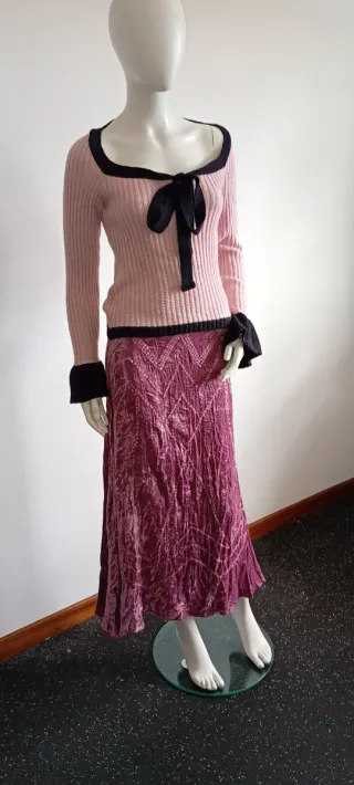 Falda invierno mujer rosa y morada