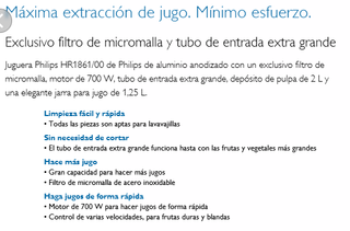 Licuadora/centrífuga Philips HR1861 – Aluminio