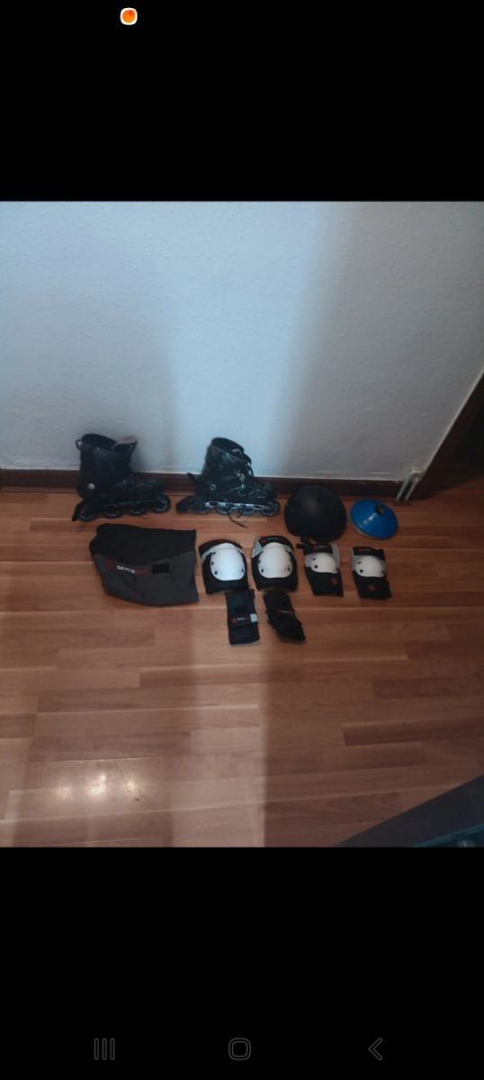 Lote Patines Fila Negro Usado 1 Vez talla 43