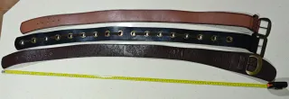 Set di 3 cinture larghe in pelle