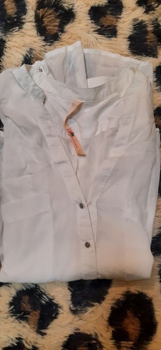 Camisa Bershka Blanca Talla M
