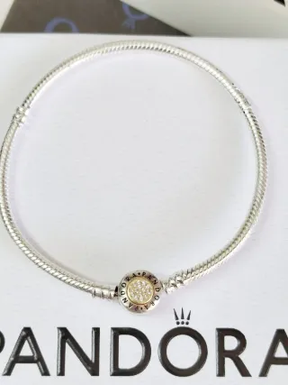 Pulsera Pandora Cierre Circular Dos Tonos Logo 