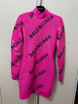 Vestito Balenciaga rosa paillettes