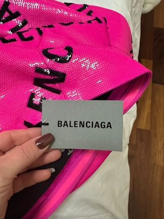 Vestito Balenciaga rosa paillettes