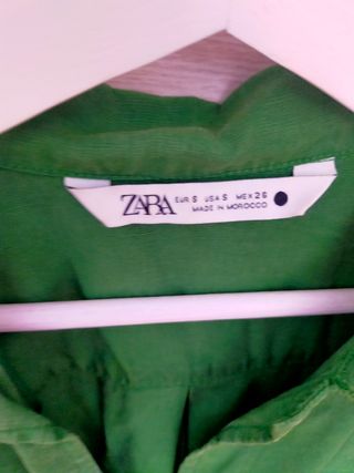 Camisa Zara verde talla S