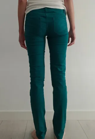 Pantalón Only Talla 34 Verde Azulado