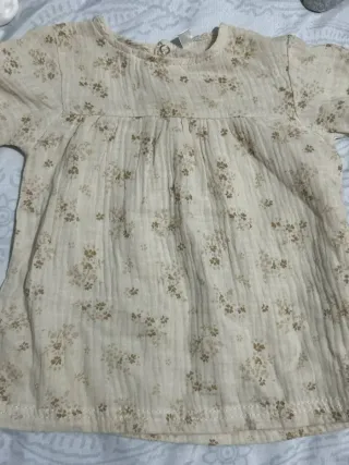 Vestido bebé manga larga floral