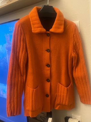 Chaqueta Lana Merino Naranja