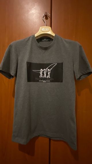 T-shirt Henry Cotton's Grigia con Stampa