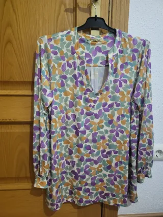 Blusa estampada manga larga