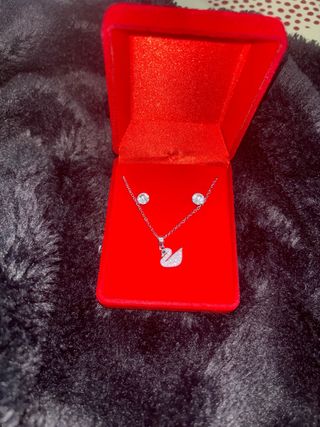 Conjunto de plata con cisne