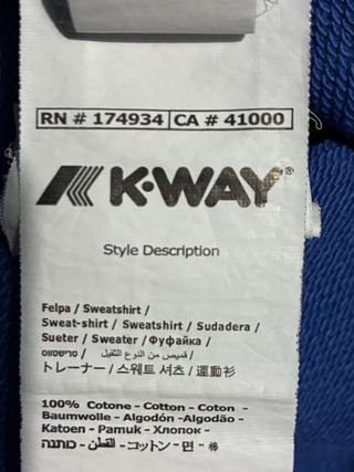 Felpa K-Way X Kappa 