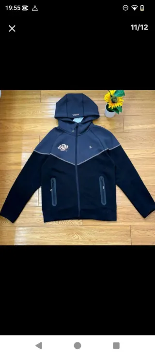 Nike Tech Fleece Sudadera Gris y Negra