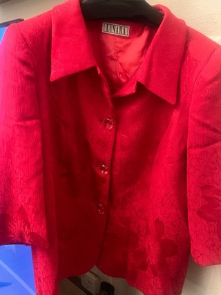Chaqueta LUNARA roja manga 3/4