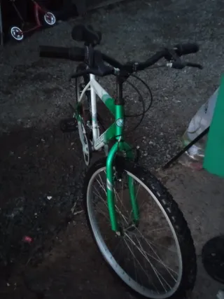 Bicicleta Montaña Verde y Blanca