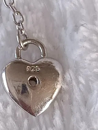 Collar Plata 925 Llave Corazón Ajustable 40-48cm