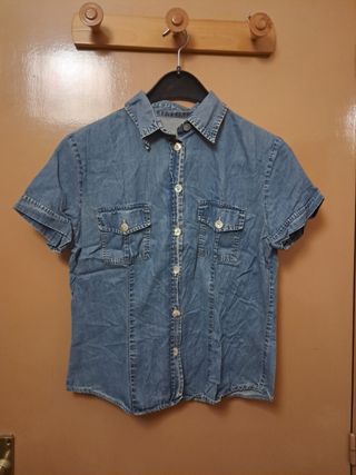 Camisa vaquera manga corta