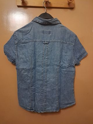 Camisa vaquera manga corta