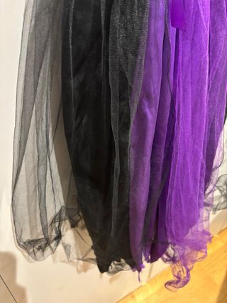 Disfraz Bruja Halloween Niña Morado Negro
