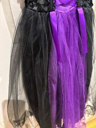 Disfraz Bruja Halloween Niña Morado Negro